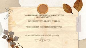 Presentación Diapositivas Producción Y Comprensión Textual