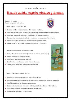 Unidad Didáctica 2 Cuento Realista
