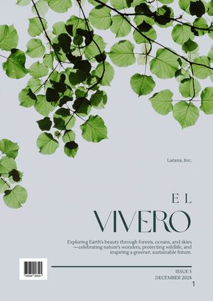 Green And Grey Simple Nature Magazine Cover