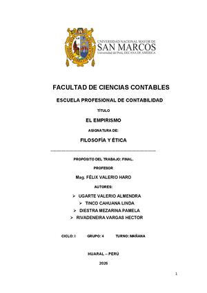 INFORME DEL EMPIRISMO