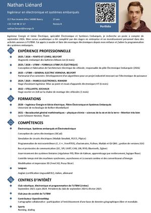 CV Nathan Liénard