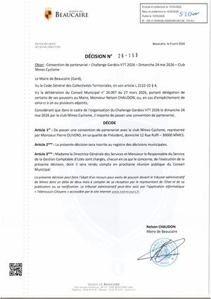 Fichier Parution Des Décisions 26 153 à 26 164 Du 15 05 2026