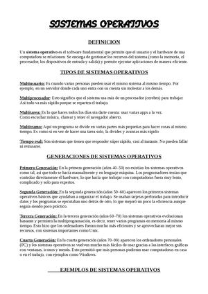 Tarea Sistema Operativo En Pdf
