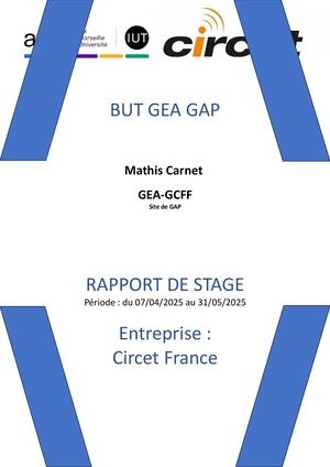 But Gea Gap Rappport Corrigé