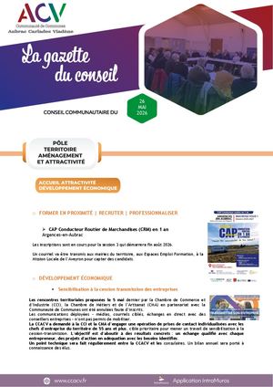GAZETTE DU CONSEIL - 26 mai 2026