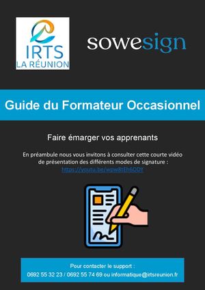 Tutoriel Formateur Occasionel So We Sign