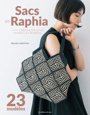 JALI399 Sacs en raphia crochetés en mailles serrées