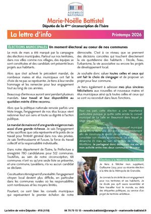 Lettre d'Info #19 | Printemps 2026