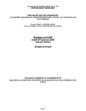 Bp 2026 Maquette Budgétaire