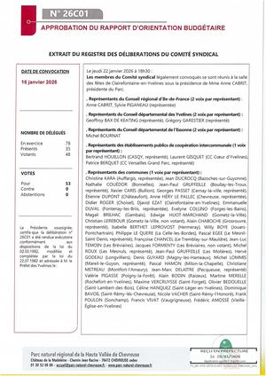 26c01 Approbation Du Rapport D Orientation Budgetaire