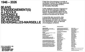 1946-2026, 80 ans d'enseignement(s) à l'ENSP V-M