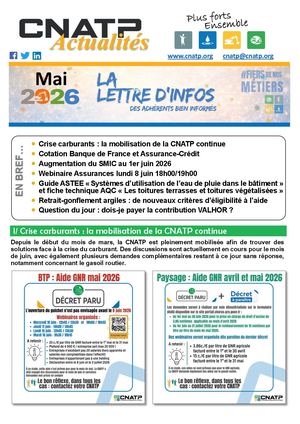 Cnatp Actualités Mai 2026