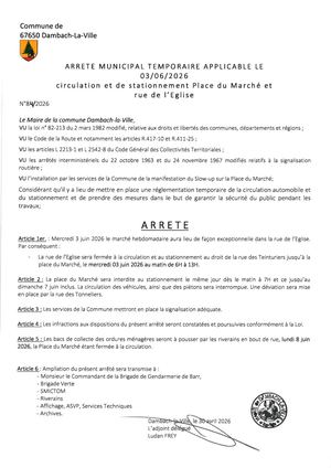 Arrêté 84 2026