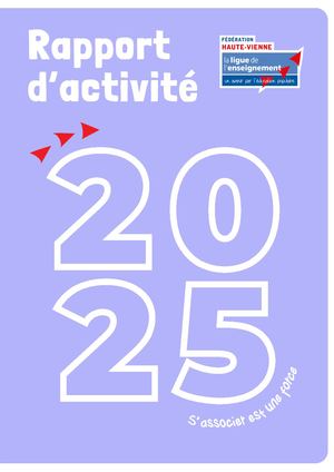 Rapport d'activité 2025 - Ligue de l'enseignement 87