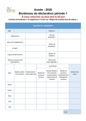 Bordereaux De Déclaration 2026
