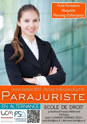 Brochure Alternance Licence 3 Parajuriste 2026 2027