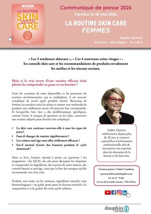 Communiqué de presse "La routine Skin Care Femmes"