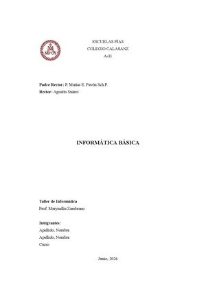 Modelo De Informe Académico