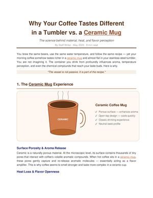 Coffee Tumbler Vs Mug