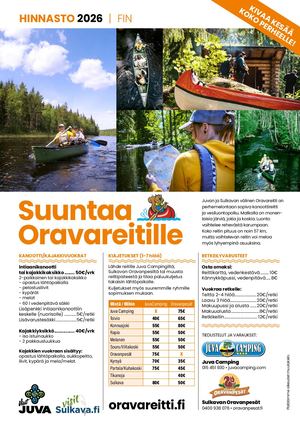 Oravareitin palveluhinnasto 2026