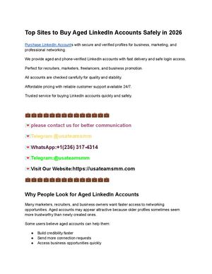 Top Sites To Buy Aged Linked In Accounts Safely In 2026