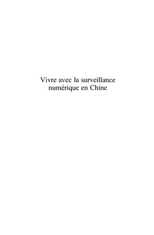 Vivre avec la surveillance numérique en Chine