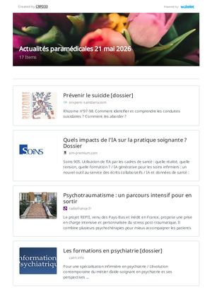 Actualités Paramédicales 21 Mai 2026