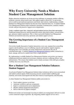 Why Every University Needs A Modern Student Case Management Solution