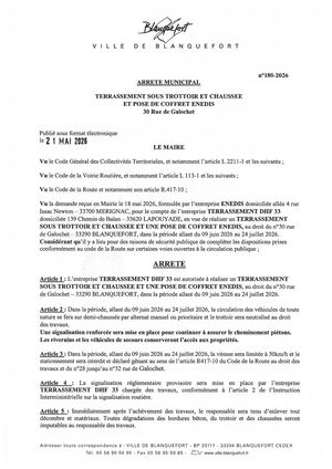 Arrêté n°180-2026