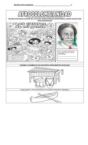 Ficha De Clase ÉTica Afrocolombianidad