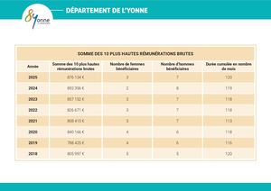 SOMME DES 10 PLUS HAUTES RÉMUNÉRATIONS BRUTES