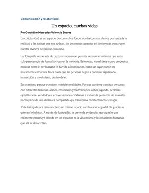 Comunicación Y Relato Visual