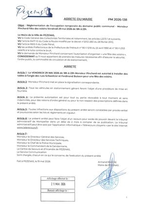 Arrêtés 21 05 26