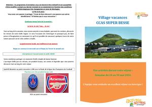 Planning Du 24 Au 30 Mai 2026