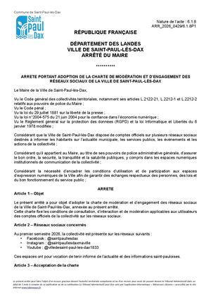 Charte De Moderation Et D'engagement Des Réseaux Sociaux Arr 2026 0429