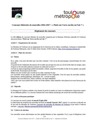 Règlement Du Concours