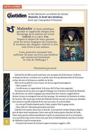 Extrait Livre Malenfer - Flammarion