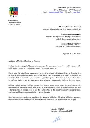 Courrier Fsu Aesh