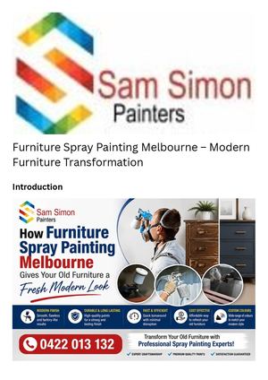 Furniture Spray Painting Melbourne – Transform Old Furniture into a Modern Look