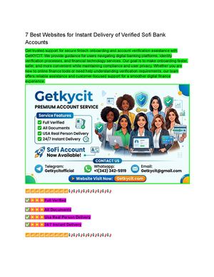 11 Best Websites For Instant Delivery Of Verified Sofi Bank Accounts