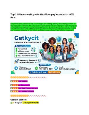 Top 21 Places To {Buy+verified Moonpay Accounts} 100% Real