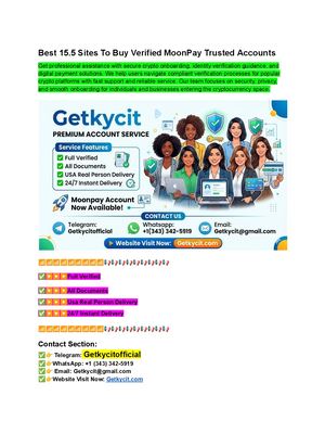 Best 15 5 Sites To Buy Verified Moon Pay Trusted Accounts