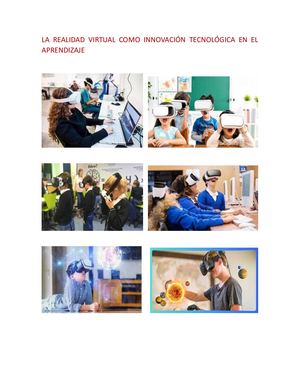 La Realidad Virtual como Innovación Tecnologica  En El Aprendizaje