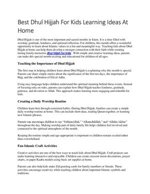 Best Dhul Hijjah For Kids Learning Ideas At Home (1)