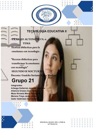 D “Recetas Didácticas Para Transformar La Enseñanza Con Tecnología”ocumento Sin Título