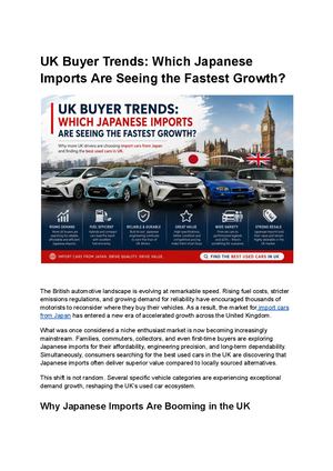 Uk Buyer Trends Which Japanese Imports Are Seeing The Fastest Growth