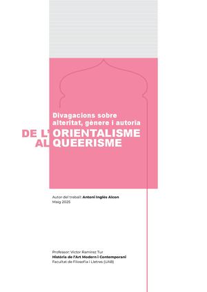 Divagacions sobre alteritat, GÈNERE I AUTORIA. DE L’ORIENTALISME AL QUEERISME