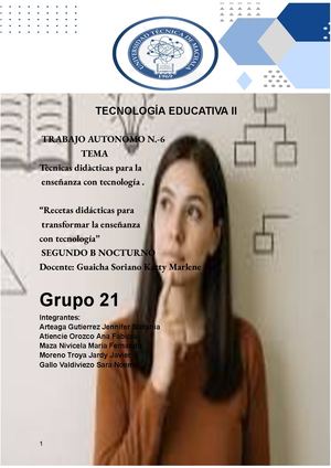 D “Recetas Didácticas Para Transformar La Enseñanza Con Tecnología”ocumento Sin Título