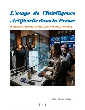 Etude Sur L'usage De L'intelligence Artificielle Dans La Presse