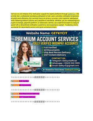 A Bulletproof Guide To Buying Verified Moonpay Accounts